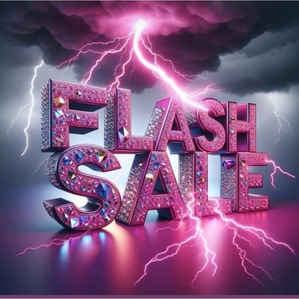Flash Sale Sign with Lightning Design